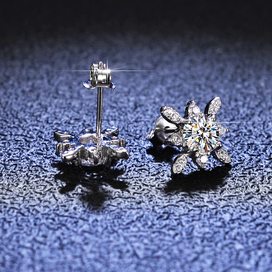 "Snowflake" 0.5ct Moissanite Earrings