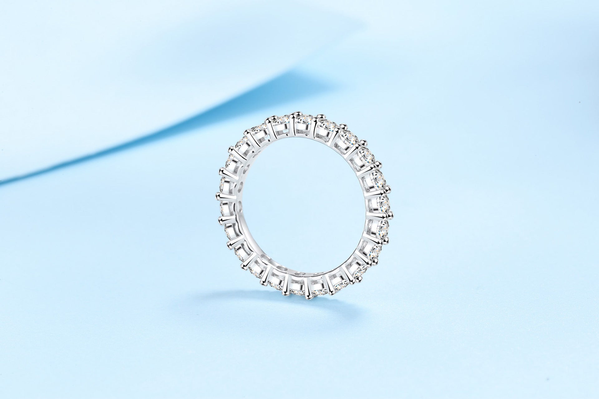 The "Super Dipper" Moissanite Wedding Band