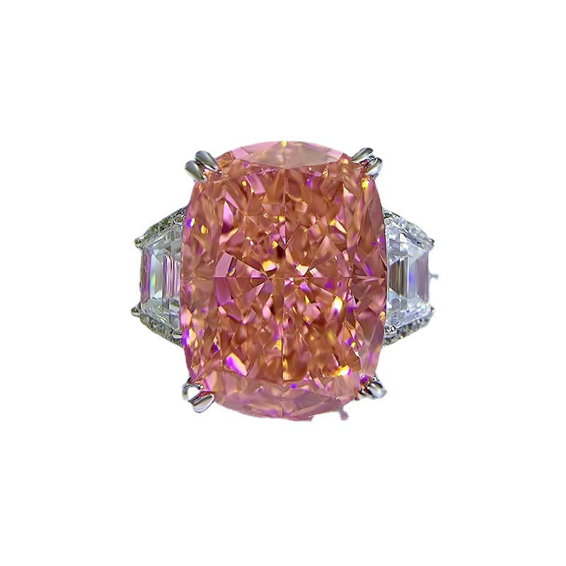 "Celine' High Carbon Diamond Ring
