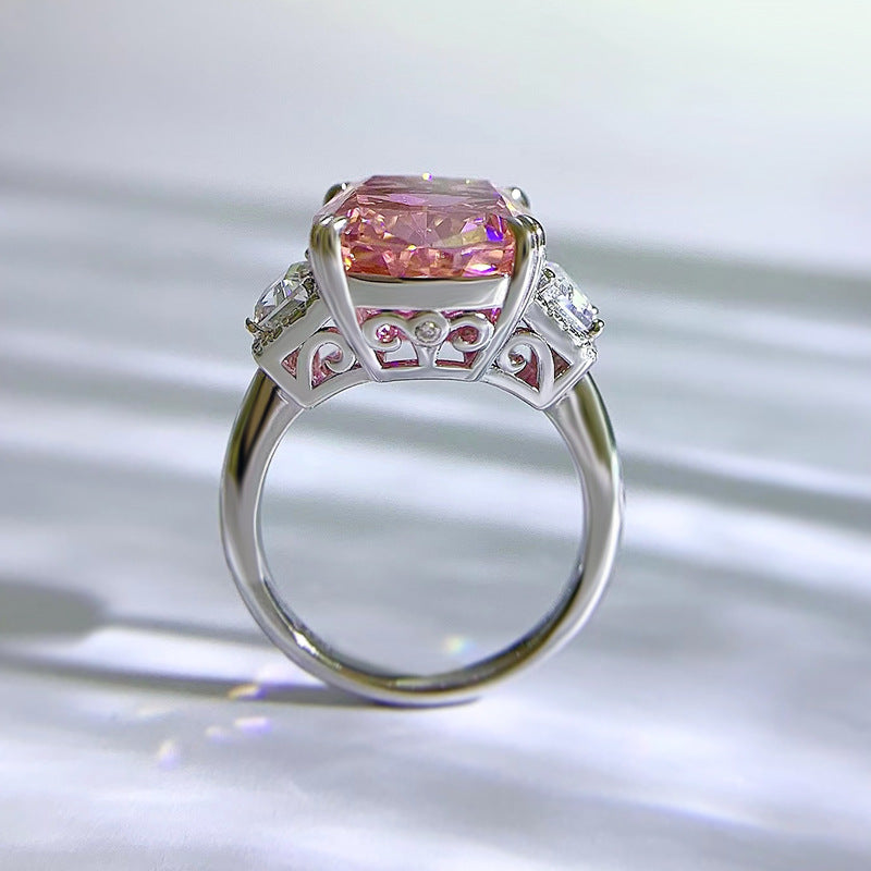 "Celine' High Carbon Diamond Ring