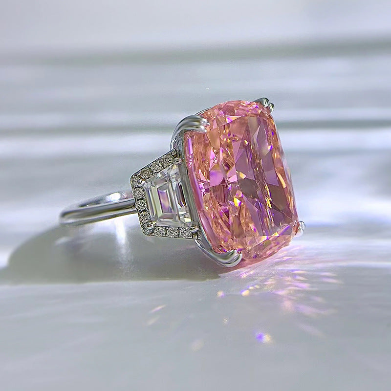 "Celine' High Carbon Diamond Ring