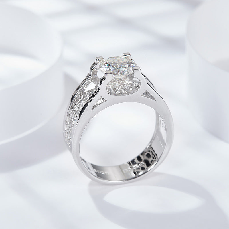 "Warrior" 1/2ct Round Cut Moissanite Man's Ring