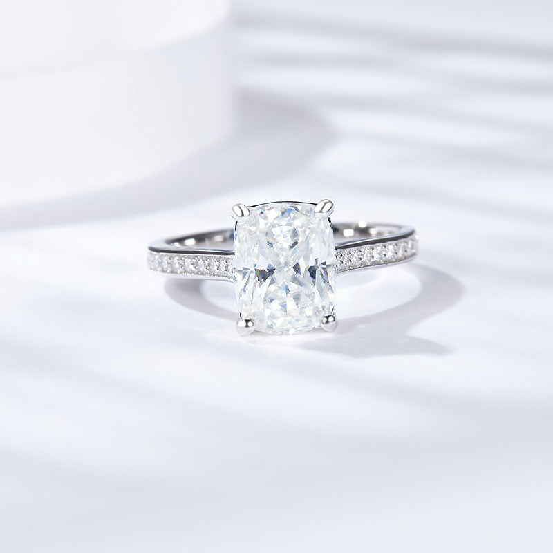 "Georgia" 3ct Cushion Cut Moissanite Ring