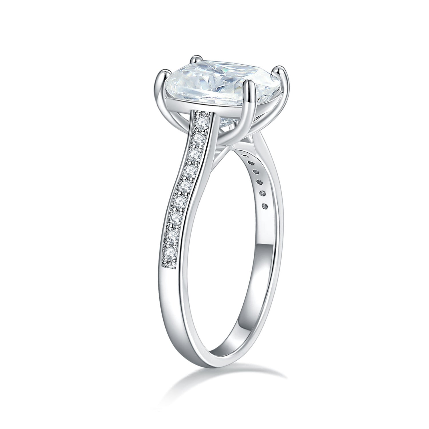 "Georgia" 3ct Cushion Cut Moissanite Ring