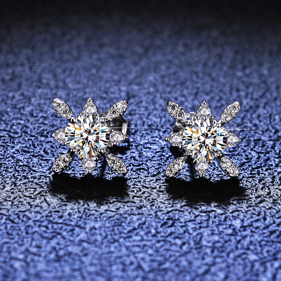 "Snowflake" 0.5ct Moissanite Earrings