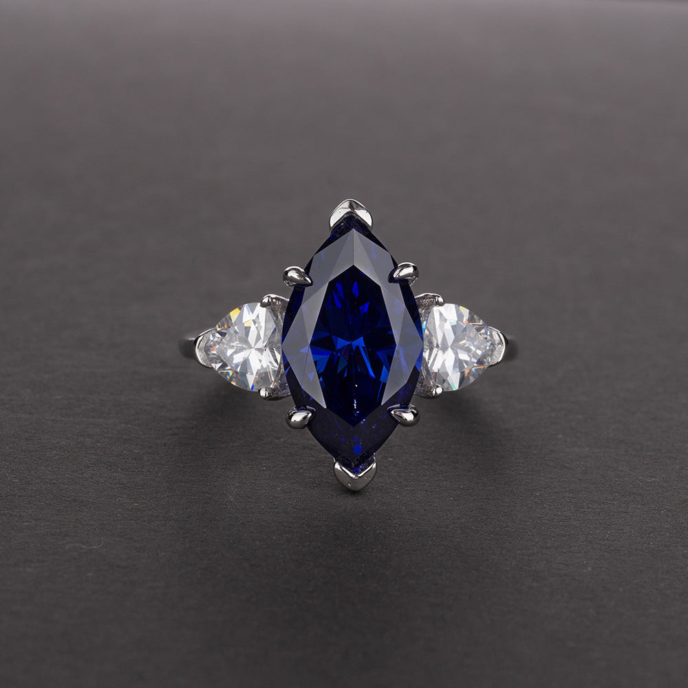"Lucy" 4ct Marquise Cut High Carbon Ring