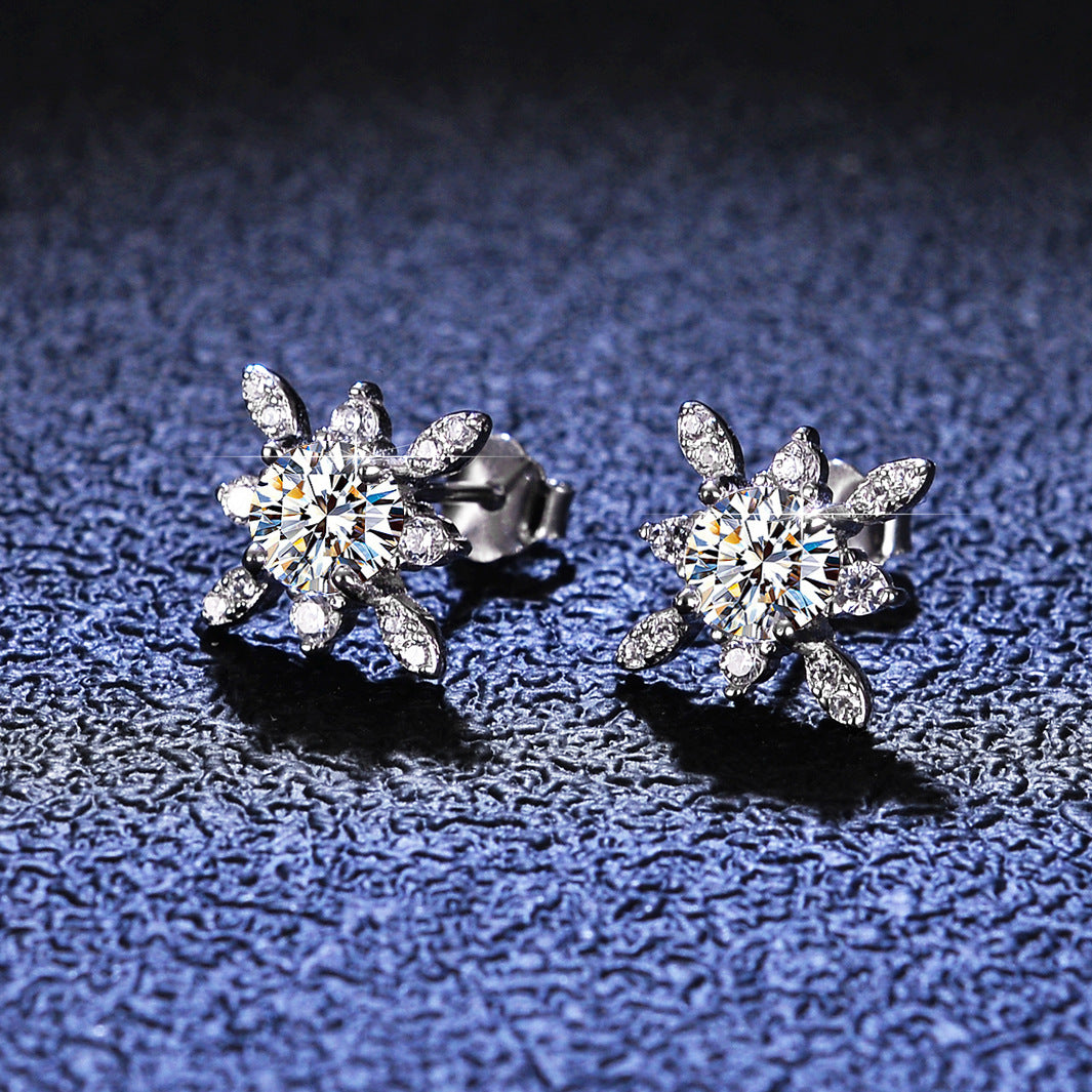 "Snowflake" 0.5ct Moissanite Earrings